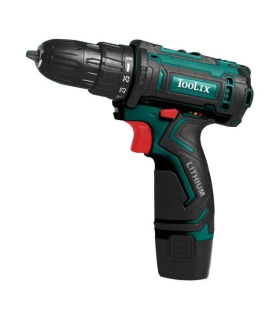 دریل پیچگوشتی شارژی 12ولت دو باتری تولیکس TOOLIX مدل TX-2412BM با کیف BMC