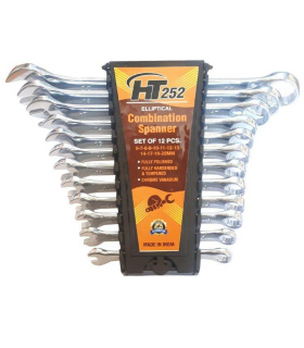 ست آچار پلکانی 12 عددی یکسر تخت و یکسر رینگی HT252 ساخت هند