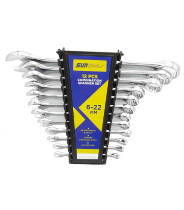 ست آچار پلکانی 12 عددی یکسر تخت و یکسر رینگی سان تولز SUN TOOLS