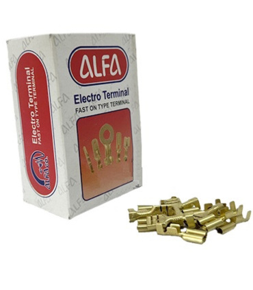 سوکت سرسیم کولری Alfa برنجی بسته 300 عددی