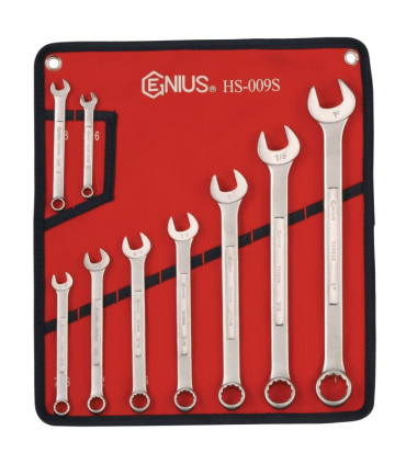 ست آچار 9 عددی یکسر تخت و رینگ اینچی SAE جنیوس GENIUS مدل HS-009S