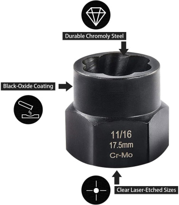 جعبه بکس حلزونی 14پارچه مخصوص پیچ و مهره سرگرد و هرز شده فشارقوی بهمراه سر دریلی 3/8 مکسین MAXIN مدل MX14 جنس CR-MO