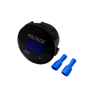 نمایشگر ولتاژ باطری خودرو با نور آبی 12V-24V