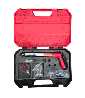 تفنگ میخکوب چاشنی خور دستی عصایی بدنه فلزی حرفه ای موکو MOCO (جعبه قرمز)