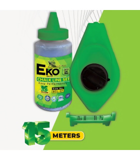 چاک لاین 15 متری با پودر رنگی و آب تراز اکو EKO مدل ECL-001