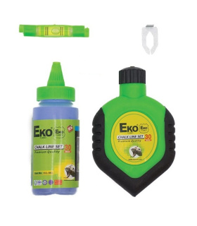 چاک لاین 30 متری با پودر رنگی و آب تراز اکو EKO مدل ECL-002