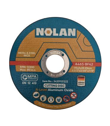 صفحه برش استیل مینی فرز سایز 115 نولان NOLAN مدل A46S-BF42