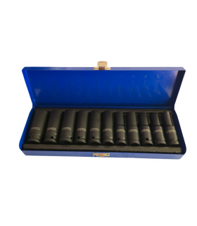 جعبه بکس بلند 11 پارچه فشارقوی 10تا24 درایو 1/2 اینچ هانسول HANSOL مدل HS11 جنس CR-MO