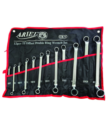 ست 12 عددی آچار دو سر رینگی فوق حرفه ای سایز6تا32 آریل ARIEL مدل ARAR1201 ضمانت تعویض و استاندارد آلمان
