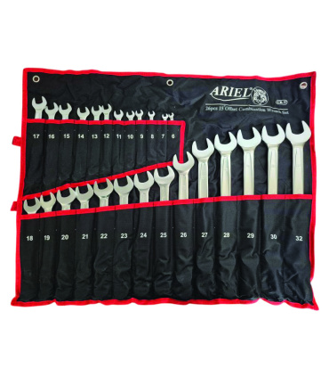 ست 26 عددی آچار یکسر تخت و رینگی فوق حرفه ای سایز6تا32 آریل ARIEL مدل ARAY2601 ضمانت تعویض و استاندارد آلمان