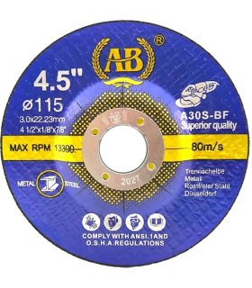 صفحه برش آهن مینی فرز سایز 115 ای بی AB مدل A30S-BF تاریخ 2027 (3.0x22.23)