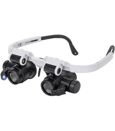 ذره بین عینکی دوچشمی چراغدار 23X 9892