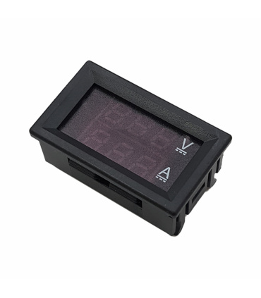 ماژول روپنلی آمپرمتر 0تا50 آمپر و ولت متر 0تا100 ولت DC با سون سگمنت قرمز آبی