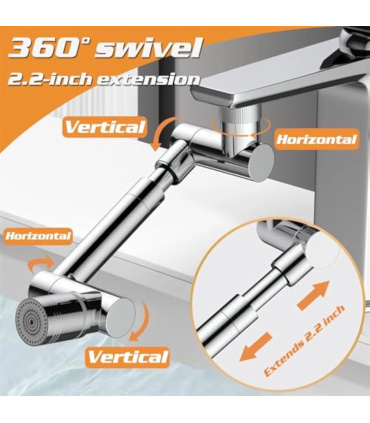 سر شیر چرخشی مفصلی تلسکوپی 360 درجه مدل CA LIFENG جنس استیل با کیفیت