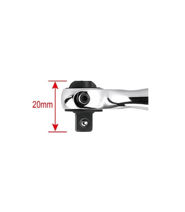 دسته بکس جغجغه ای سرتاشو درایو 1/4 اینچ 90 دنده تاپ تول TOPTUL مدل CHKX0810 (سر متحرک لولایی )