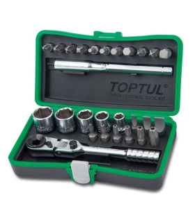 جعبه بکس و بیت 27 پارچه 1/4 اینچ تاپ تول TOPTUL مدل GADW2701