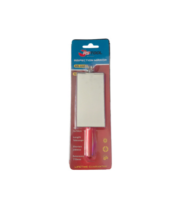 آینه بازرسی مکانیکی مستطیل 10*5 سانت دسته تلسکوپی TPR آس تول ASTOOL مدل AS-4403