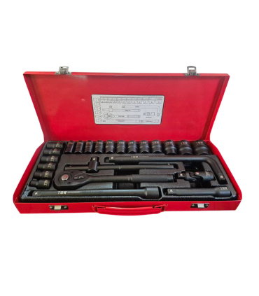 جعبه بکس 24 پارچه درایو 1/2 اینچ (12پر / هزارخار ) حرفه ای تی بی دابیلیو TBW مدل 12P