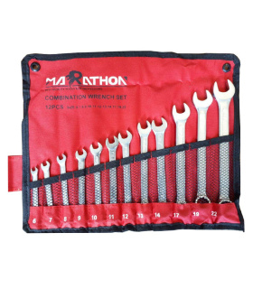 ست آچار 12 تایی یکسر تخت یکسر رینگ MARATHOA