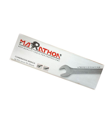 ست آچار 12 تایی یکسر تخت یکسر رینگ MARATHOA