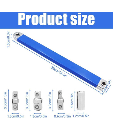 رابط افزایش طول آفست 36 سانت سه درایو 1/4-3/8-1/2 اینچ پی‌آر وان PR-ONE مدل 15OFS