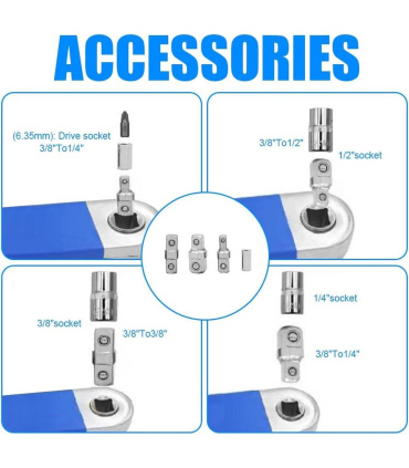 رابط افزایش طول آفست 36 سانت سه درایو 1/4-3/8-1/2 اینچ پی‌آر وان PR-ONE مدل 15OFS