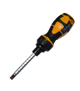 پیچ گوشتی جغجغه ای مشتی دوطرفه دوسو و چهار حرفه ای ضامن‌دار  تاتناد TATNAD مدل JG