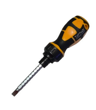 پیچ گوشتی جغجغه ای مشتی دوطرفه دوسو و چهار حرفه ای ضامن‌دار  تاتناد TATNAD مدل JG