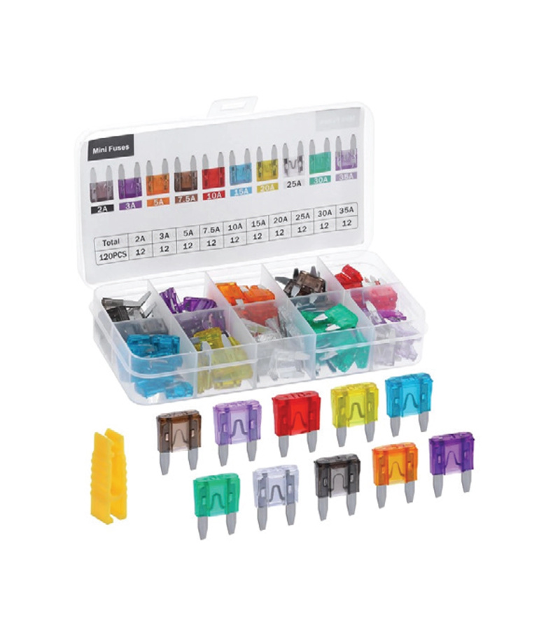 کیت 120 عددی انواع فیوز خودرو الکاتولز LKTOOLS مدل Z0122