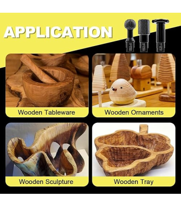 مجموعه 3 عددی چوب ساب پایه بلند مخصوص مینی فرز در اشکال استوانه ،کروی ،شیارزن مدل 66037