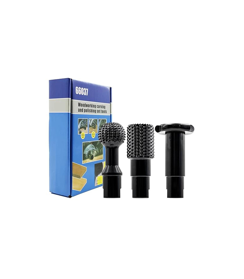 مجموعه 3 عددی چوب ساب پایه بلند مخصوص مینی فرز در اشکال استوانه ،کروی ،شیارزن مدل 66037