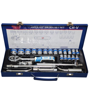 جعبه بکس 24 پارچه حرفه ای درایو 1/2 اینچ باس BOSS مدل 35-160