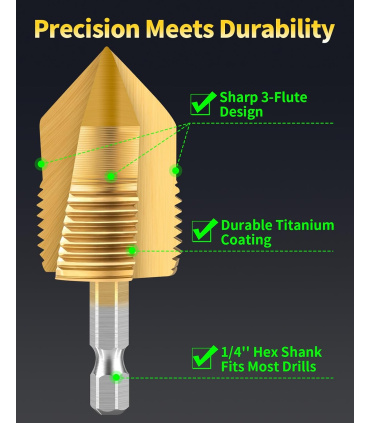 ست 2 عددی مته گشاد کن و قلاویز زن لوله PVC سایز 1/2-3/4 هلبرو HEL-BRO مدل HL5895