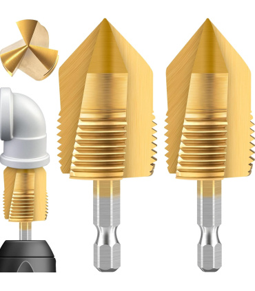 ست 2 عددی مته گشاد کن و قلاویز زن لوله PVC سایز 1/2-3/4 هلبرو HEL-BRO مدل HL5895