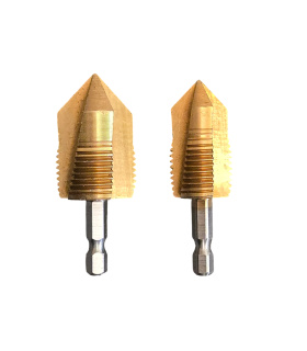 ست 2 عددی مته گشاد کن و قلاویز زن لوله PVC سایز 1/2-3/4 هلبرو HEL-BRO مدل HL5895