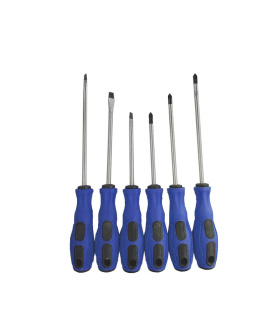 ست پیچ گوشتی 6 عددی تخت و چهارسو موتوری دسته TPR آویزدار ژوبین تولز XUBIN TOOLS مدل 6PC