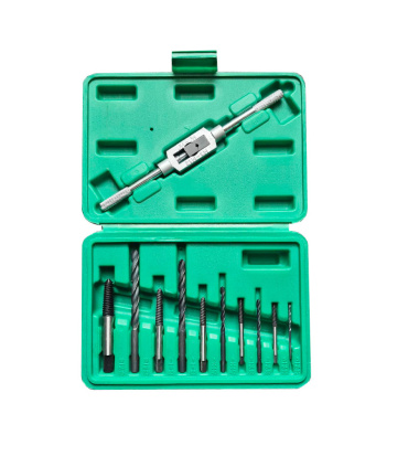 ست 11 عددی قلاویز چپ گرد و مته بهمراه دسته قلاویز مکسین MAXIN مدل MA7398