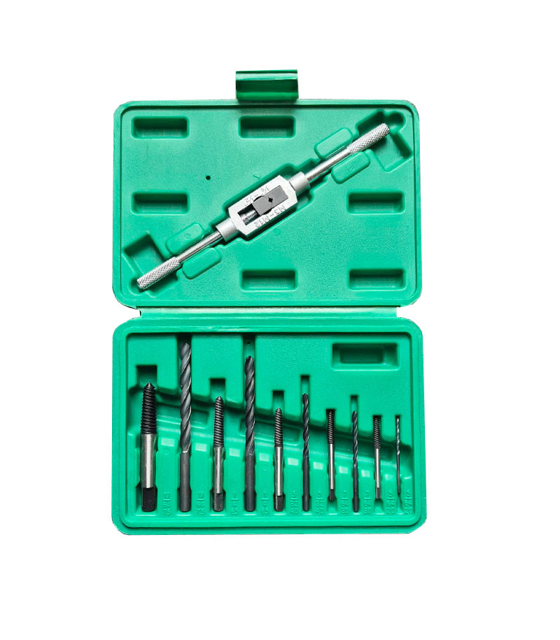 ست 11 عددی قلاویز چپ گرد و مته بهمراه دسته قلاویز مکسین MAXIN مدل MA7398