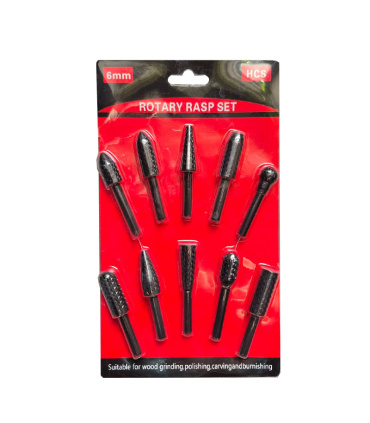 ست 10 عددی چوب ساب سر دریلی با شفت 6 میلیمتری HCS