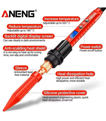 هویه سرامیکی حرفه ای دیمردار 60W وات آننگ ANENG مدل SL106