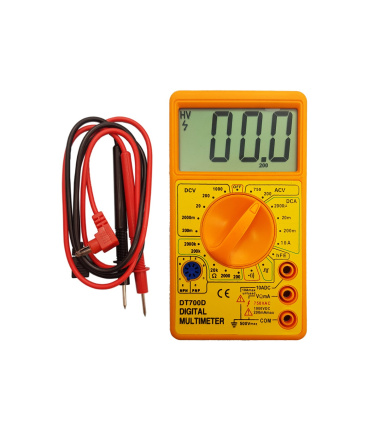 مولتی متر دیجیتالی صفحه بزرگ مدل DT-700D نارنجی بدون کاور