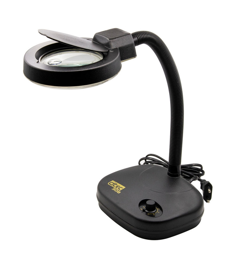 چراغ مطالعه و کار LED ذره بین دار مجهز به تنظیم شدت نور دیتک DTEC مدل DTEC-308 ( لوپ دیمردار )