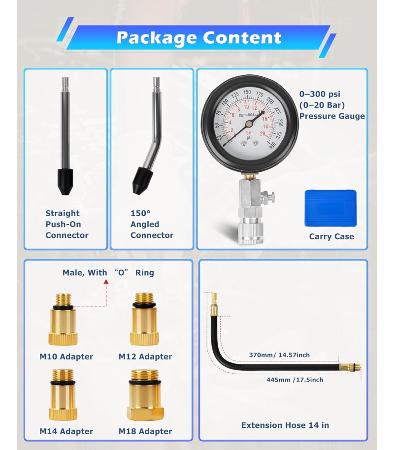 کمپرس سنج موتور 8 پارچه یورو 4-5-6 آس تول ASTOOL مدل AS-1717