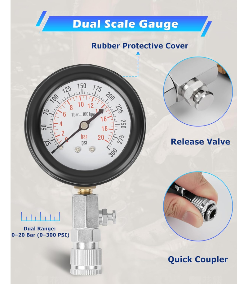 کمپرس سنج موتور 8 پارچه یورو 4-5-6 آس تول ASTOOL مدل AS-1717