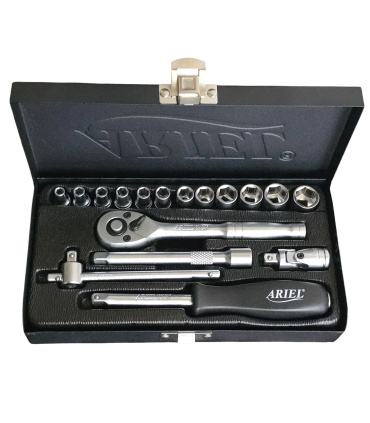 جعبه بکس 17 پارچه حرفه ای درایو 1/4 اینچ آریل ARIEL مدل ARGB0817