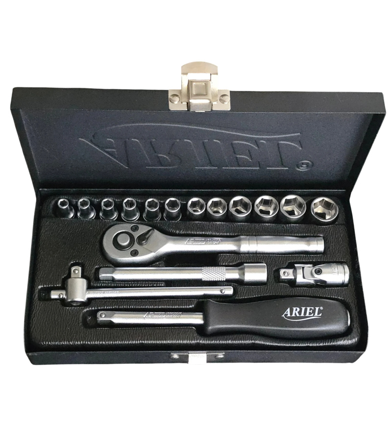 جعبه بکس 17 پارچه حرفه ای درایو 1/4 اینچ آریل ARIEL مدل ARGB0817