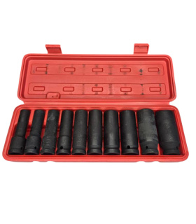 جعبه بکس بلند 10 پارچه فشارقوی سنگین 10تا24 درایو 1/2 اینچ مکسین MAXIN مدل P-A10جنس CR-MO