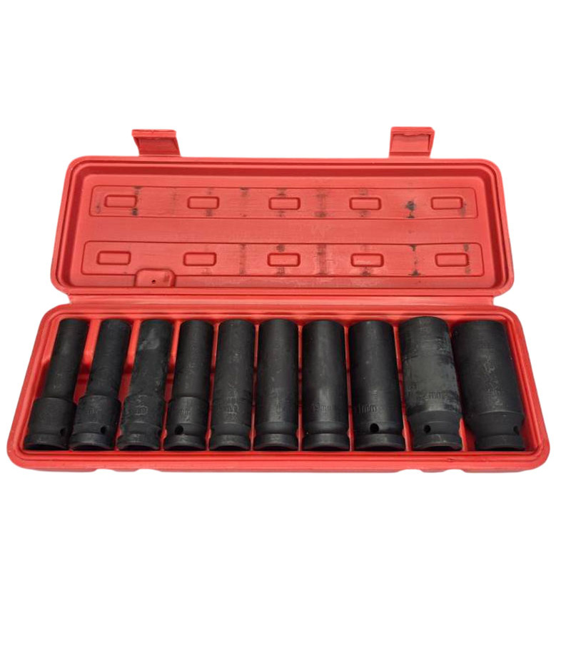 جعبه بکس بلند 10 پارچه فشارقوی سنگین 10تا24 درایو 1/2 اینچ مکسین MAXIN مدل P-A10جنس CR-MO