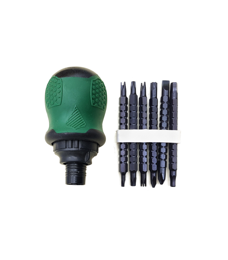 پیچ گوشتی مشتی جغجغه ای 7پارچه 12 سر توسین TUOSEN مدل 18702