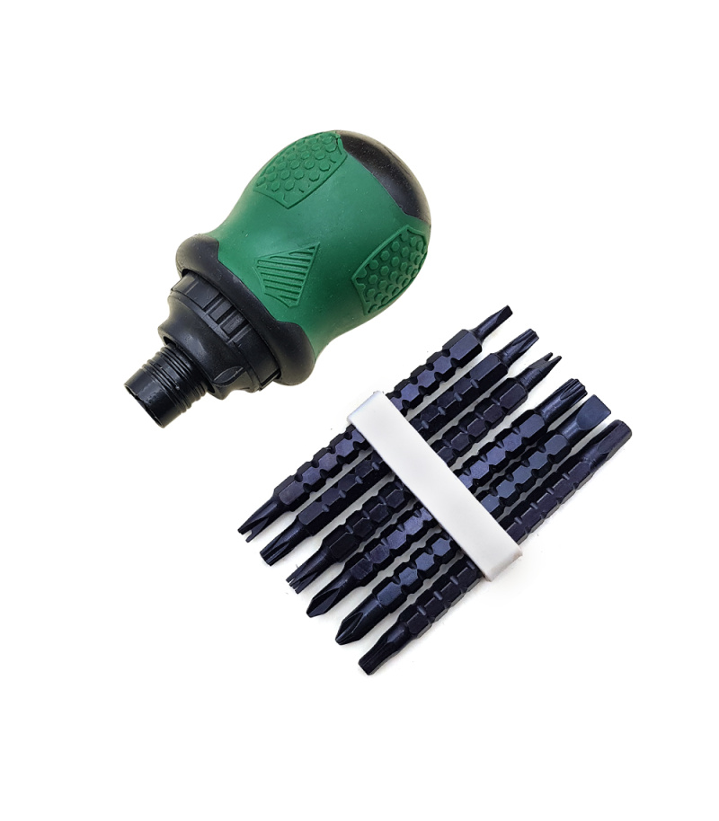 پیچ گوشتی مشتی جغجغه ای 7پارچه 12 سر توسین TUOSEN مدل 18702